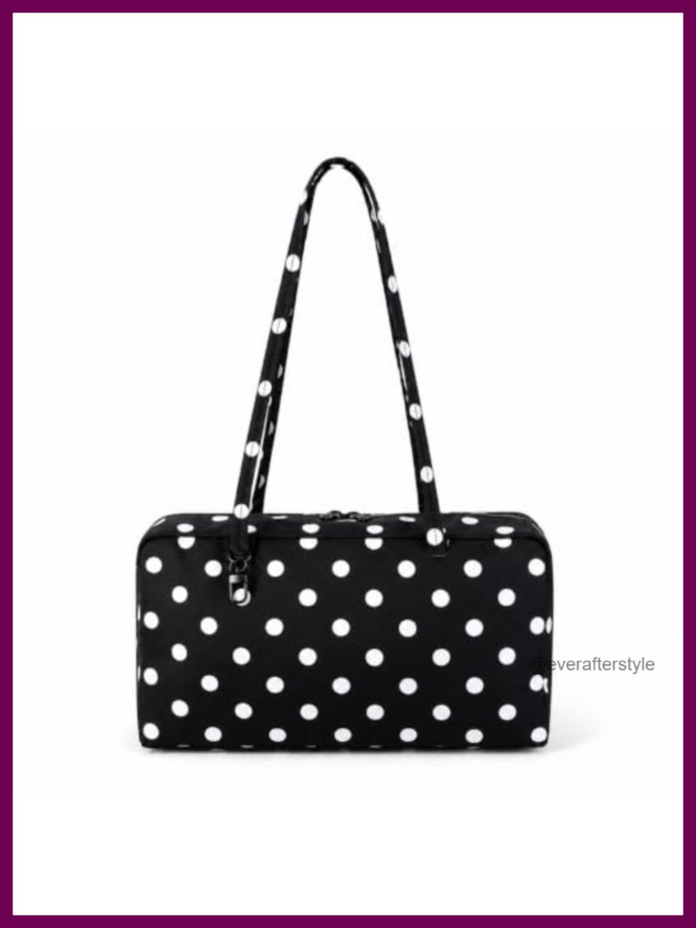 Nylon Bowler Bag Slouchy Shoulder Tote Key Leash Lightweight